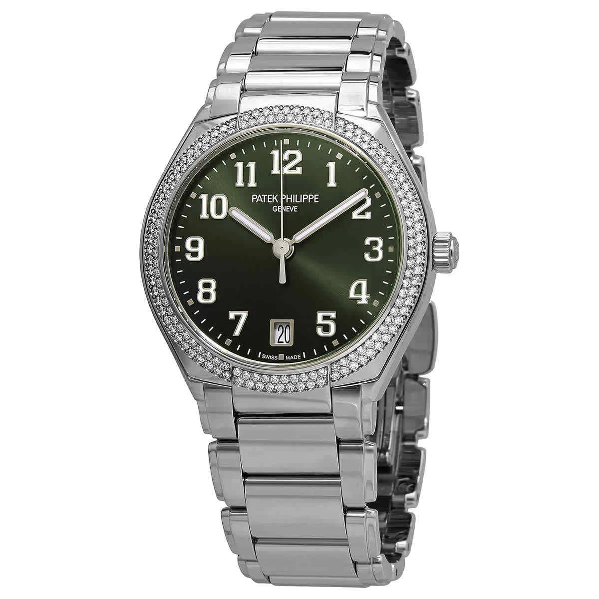 Patek Philippe Olive Green Twenty 4 Automatic Diamond Ladies Watch