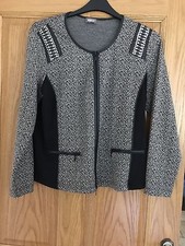Gelco Herring Bone Effect Short Embellished Jacket Lightweight