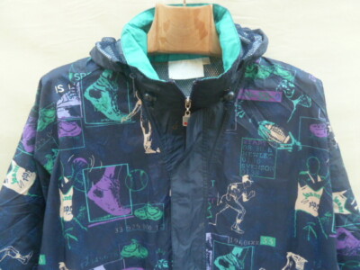 Jeantex Vintage 80s 1/4 Zip Windbreaker Jacket Mens Medium