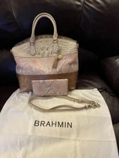 BRAHMIN MADEIRA LARGE DUXBURY WITH SOULDER STRAP AND MATCHING WALLET