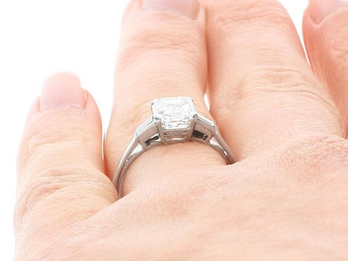 1.11 ct Diamond and Platinum Solitaire Ring Antique Circa 1935 - Picture 11 of 14