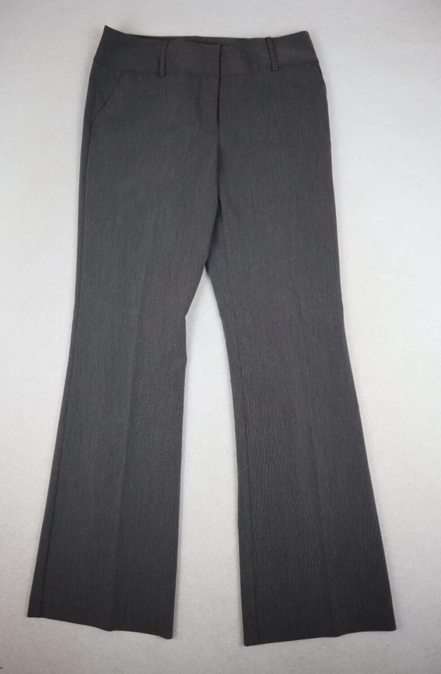 AXCESS LIZ CLAIBORNE - ЖЕНЩИН СЕРЫЙ ПЛОСКИЙ ПЕРЕДНИЙ БРЮКИ ПЛАТЬЕ БРЮКИ - РАЗМЕР 4 - Изображение 3 из 4