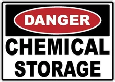 SAFETY | DANGER CHEMICAL STORAGE NOTICE DECALS STICKERS SIGN OSHA FLAMMABLE