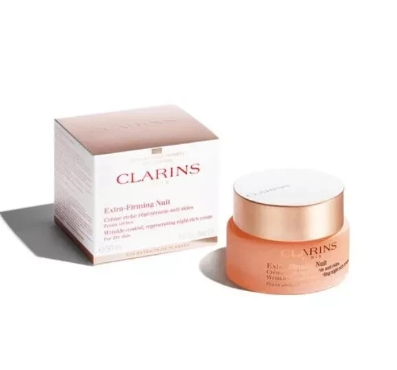 Crema de Noche Extra Reafirmante Clarins - Para Piel Seca - 1.6 OZ - Nueva En Caja Sellada Foto 4 de 4