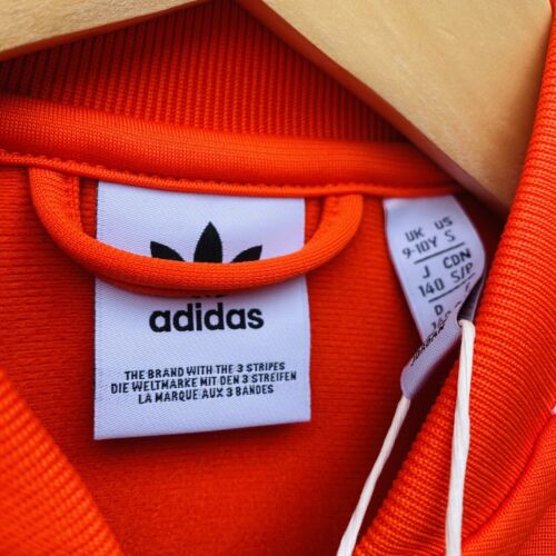 NWT Adidas Originals Superstar Track Jacket Orange Youth Size Small 9-10Y DV2899 - Picture 3 of 7