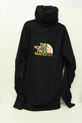 Authentic Gucci The North Face Hoodie Black Purple Pocket Light Warm Pull Over - Picture 2 of 13