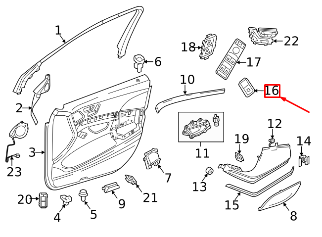 Neu MERCEDES-BENZ E W213 Fensterheberschalter vorne rechts A22290519048R73