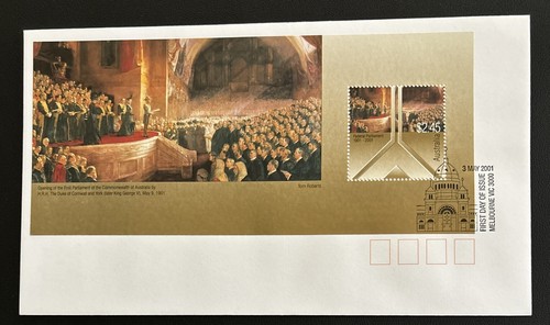 Australia FDC 2001 Federal Parliament M/S