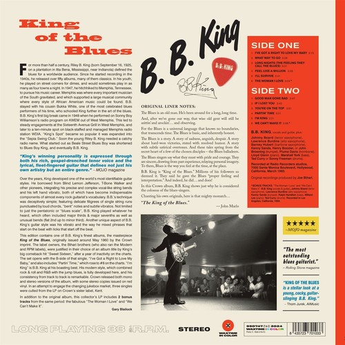 B.B. KING - King of the blues (2024) LP red Vinyl - Foto 3 di 3