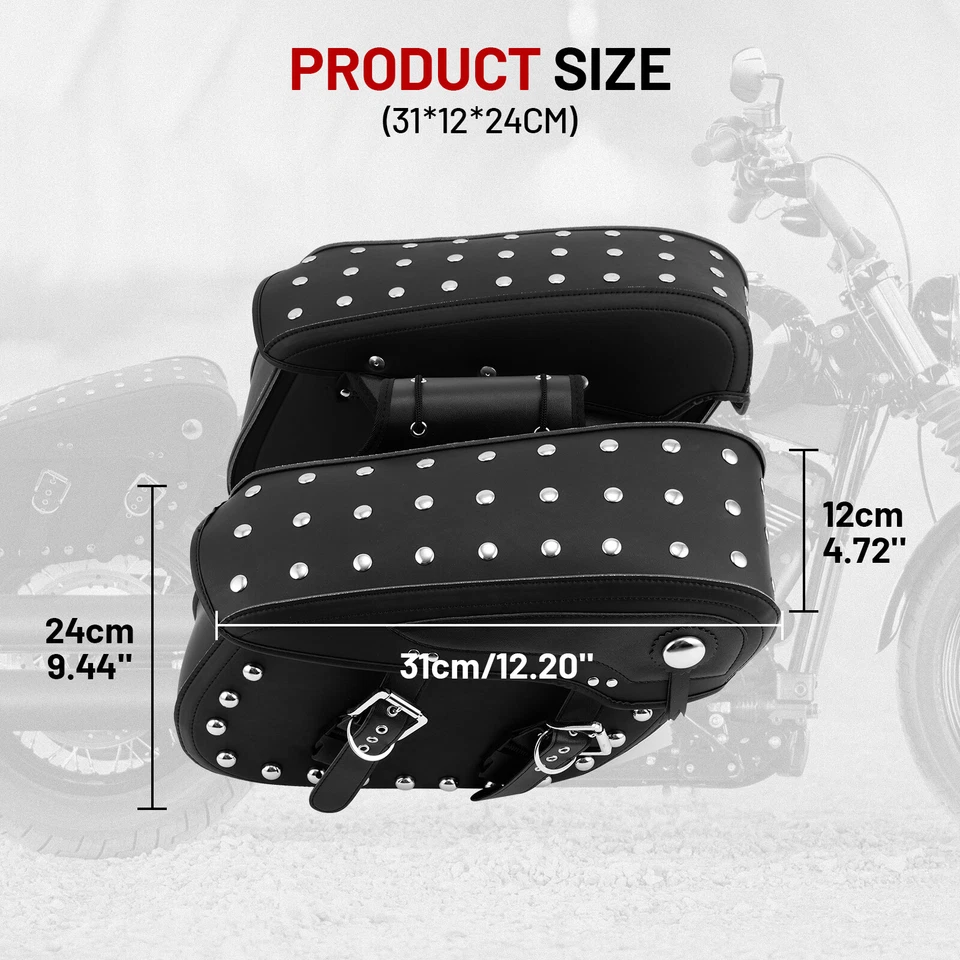 Motorcycle Saddlebags Saddle Bags For Harley Heritage Softail Classic Road King - Image 2 of 4