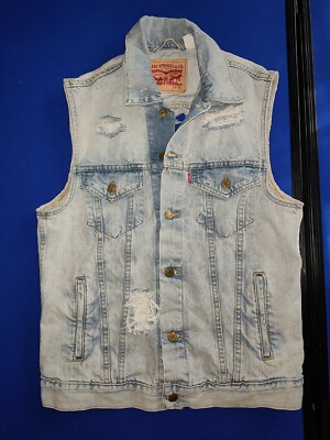 denim vest ebay