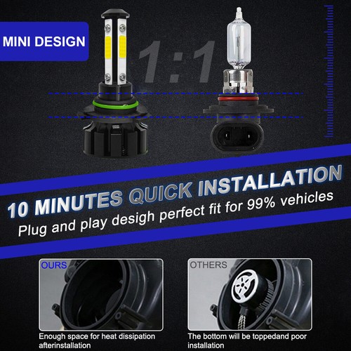 For Chrysler 300C 2005-2009 - 6x 6000K LED Headlight + Fog Light Bulbs Combo Kit - Picture 7 of 12