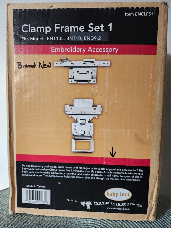 Baby Lock Clamp Frame Set, #ENCLFS1