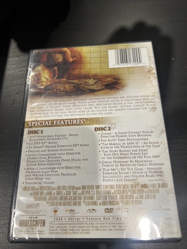 Saw II (DVD, 2006, Canadian; Special Edition) - Picture 2 of 2