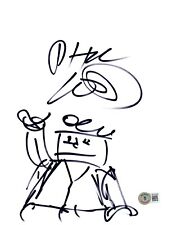 Phil Lord Signed Autographed Hand Drawn Sketch 8.5x11 The Lego Movie Beckett COA Phil Lord Signed Autographed Hand Drawn Sketch 8.5x11 The Lego Movie Beckett COA