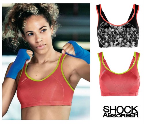 4490 Shock Absorber Support Sports Bra S4490 Floral Print, Bubble, Black, Red - Picture 1 of 10