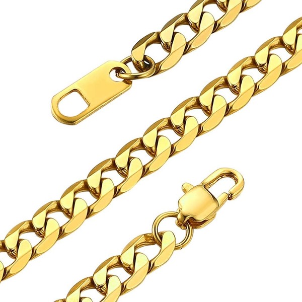 Panzerkette Edelstahl Herren Damen 41-76Cm 4-9Mm Gliederkette Schmuck Hip Hop-image