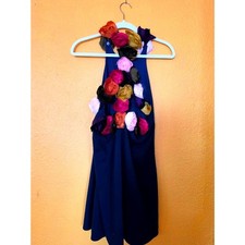 Judith March halter mini dress with flowers Size M
