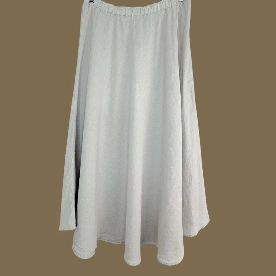 Falda de lino Match Point USA talla M Lagom Gris Corte Sesgado Minimalista Costero Foto 2 de 4