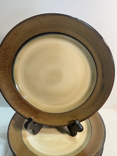 6 Mikasa Gourmet Basics Ava Gold Stoneware Lunch Plates 8 3/4 Nice 1997 - Picture 3 of 8