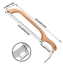  Bread Knife 15.7inch Bread Bow Knife Bread Sourdough Kitchen Utensil Bake Saw