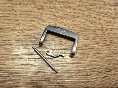 MIDO Schließe Silber Edelstahl Anstoßbreite 22 mm neuwertig