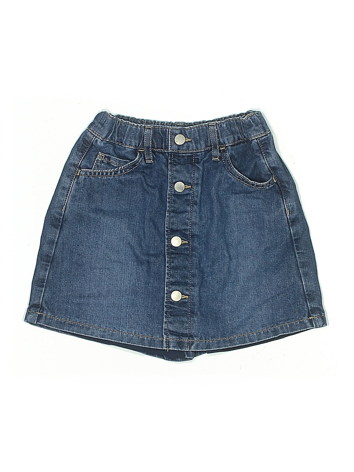 Uniqlo Girls Blue Denim Skirt 120 cm