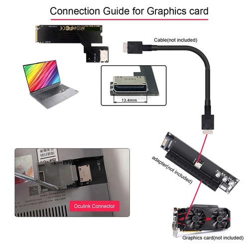 PCI-E4.0 M.2 M-key to Oculink SFF-8611 SFF-8612 Host Adapter for 20246525 - Photo 3/6