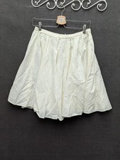 Vintage Square Dance Skirt Cream Circle Skirt Rockabilly Unbranded 28" Waist
