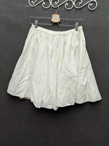 Vintage Square Dance Skirt Cream Circle Skirt Rockabilly Unbranded 28" Waist