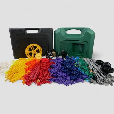 Vintage 90s K'Nex Lot 2 Cases 5lb Parts Robots Gears Rods Wheels Connectors