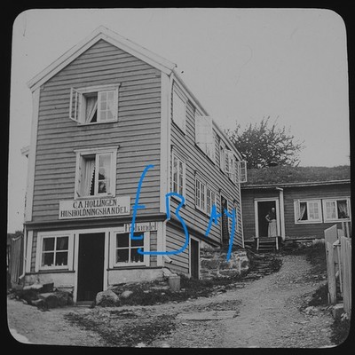 Foto C A HOLLINGEN HAUSHALTSLADEN NORWEGEN UM 1890 Zauberlaternendia