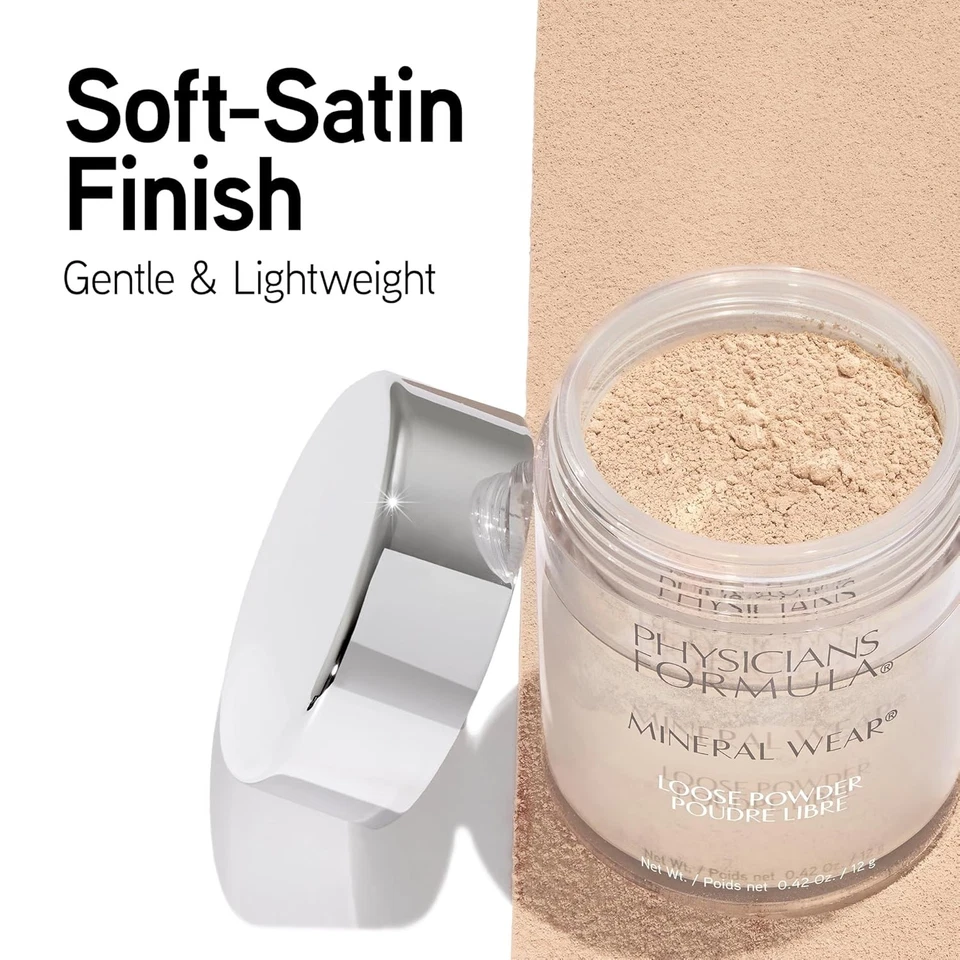 Polvo suelto sin talco Physicians Formula Mineral Wear luz translúcida  Foto 2 de 4
