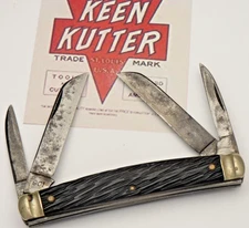 Vintage 1950's KEEN KUTTER Small Four Blade Congress Knife - Solid Used Knife