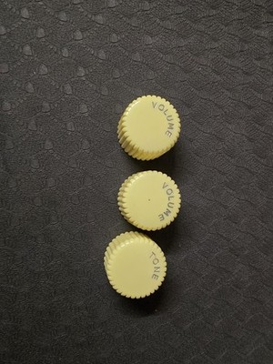 3 Vintage 1960s Guitar Cupcake Knobs 2 Volume 1 Tone Fits Many