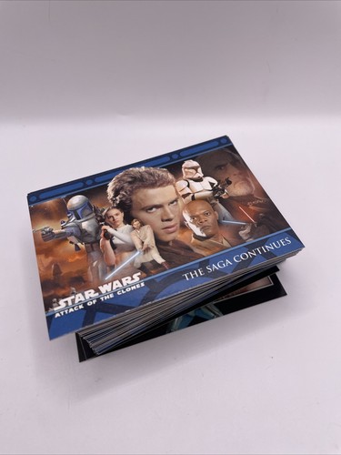 2002 Topps Lucasfilm Star Wars Attack of the Clones Complete Card Set 1-80 - Picture 1 of 2
