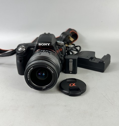 Sony A55 16.2MP DSLR-Kamera mit 18-55mm Objektiv und Ladegerät - getestet