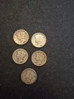 5 Vintage 1924 S Silver Mercury Dimes