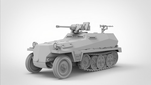 3D Printed Model 1/72 German Sd.Kfz.250/11 semi-track armored vehicle Unpainted- - Picture 5 of 5