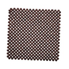 1pc Wood Beads Seat Cushion for Car Breathable Square Wooden Pad 45X45cm Coffee