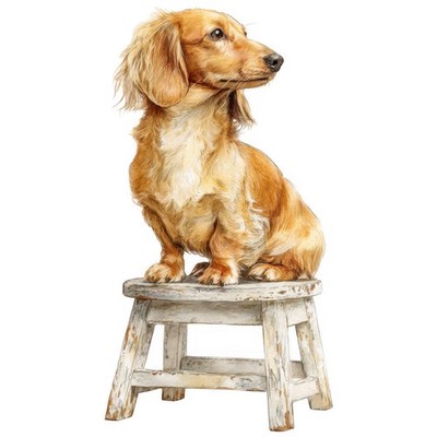 8x Sticker Dachshund Dog Car Sticker 9x9cm Teckel Dachshund Puppy Set