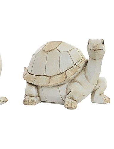 DRW Figur SchildkröTe Beige Aus Kunstharz, Handbemalt, 8 X 6 X 12 Cm-image