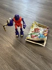 Vintage 1984 TOMY Starriors Slice Action Figure Purple Red With Comic Robots