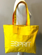 ESPRIT Vintage Throw-back 90's Yellow Canvas Tote NWT Authentic SEE DESCRIPTION