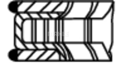 Jeu de segments de piston 012 20 N2 MAHLE pour CADILLAC LOTUS OPEL SAAB - Photo 1/4