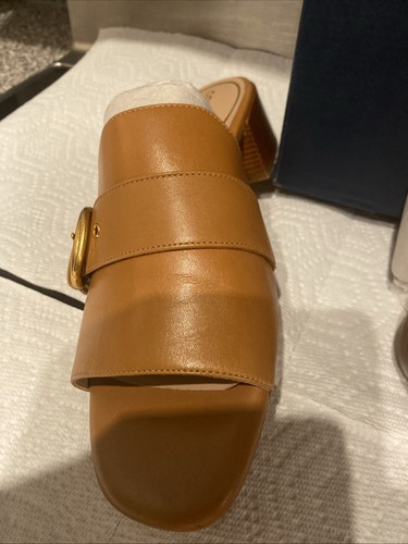 Cole Haan Women's Crosby Slide Sandal, Dark Caramel Leather, 8.5 B NEW - Picture 5 of 16