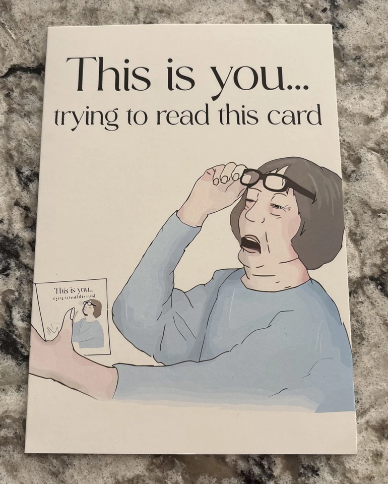 Birthday Funny Getting Old Mom Aunt Grandma 4.6x6.6” Blank Greeting Card - Image 2 of 4