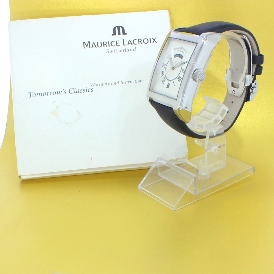 Maurice Lacroix Pontos PT6147 Stahl Leder xxyy-d 27993 - Bild 3 von 4