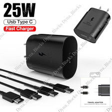 25W Type C USB-C Cable Super Fast Wall PD Charger For Samsung Galaxy S20 S21 S22