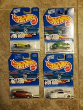 2000 Hot Wheels Hot Rod Magazine, Full Set of 4 Cars Factory Sealed NOS MOC NEW